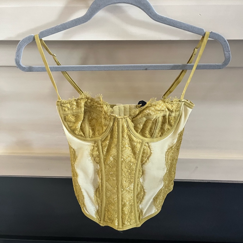 Urban Outfitters yellow corset